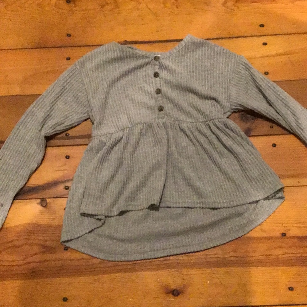 I am selling a grey love flame girl waffle top
